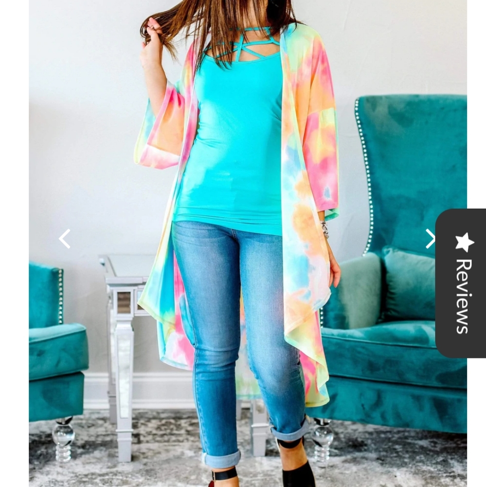 COPY - Neon Tie Dyed Kimono/duster